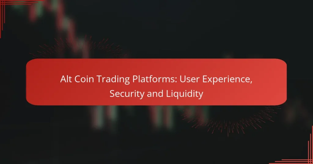 Alt Coin Trading Platforms: User Experience, Security and Liquidity