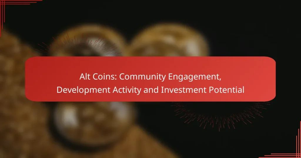 Alt Coins: Community Engagement, Development Activity and Investment Potential
