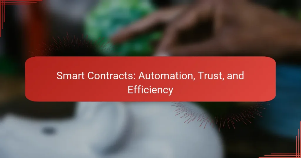 Smart Contracts: Automation, Trust, and Efficiency
